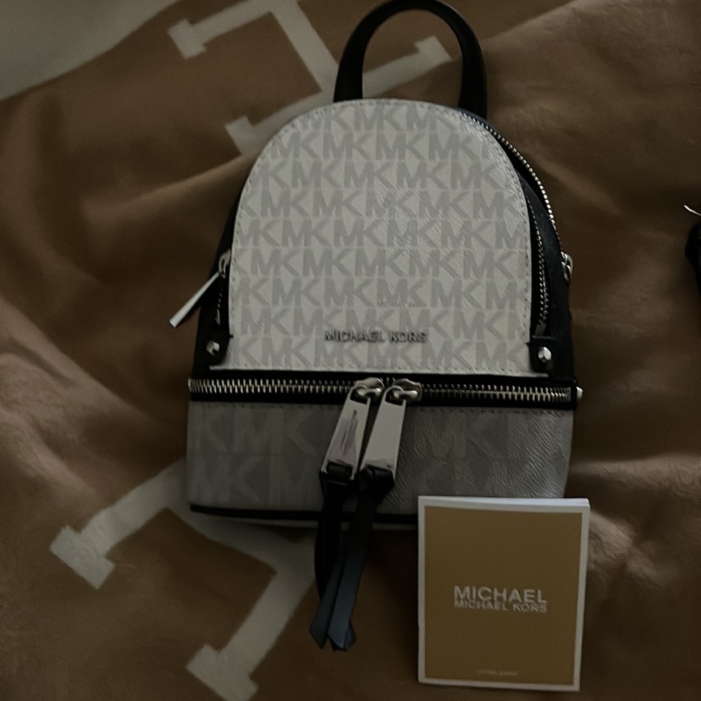 Rhea Mini Color-Block Logo Backpack Like New
